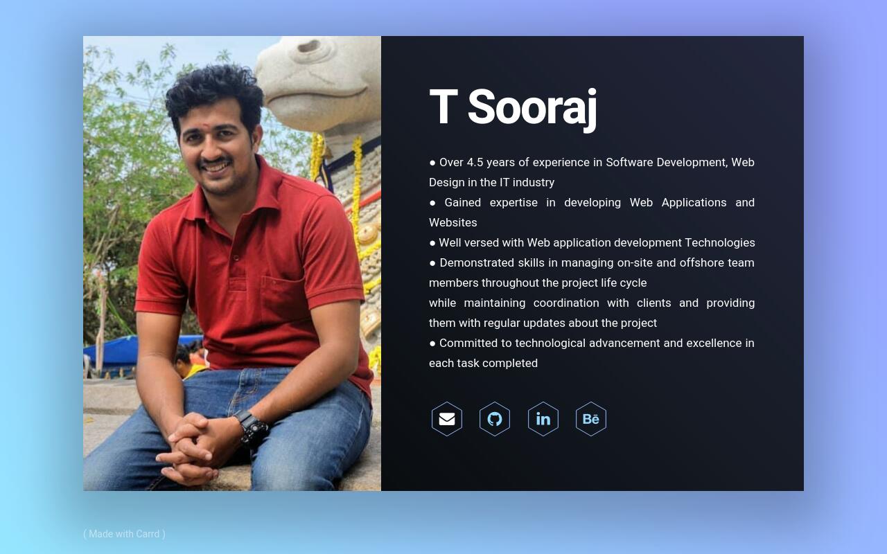 Carrd profile picture for @sooraj